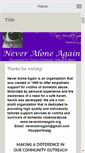 Mobile Screenshot of neveraloneagain.org